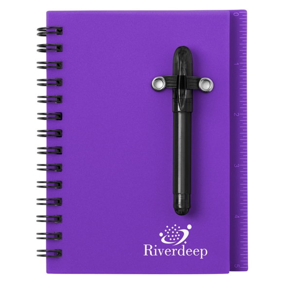 Mini notebook set with 50 sheets of lined paper, pen, self-stick... from ASI 88060 Snugz/USA Inc