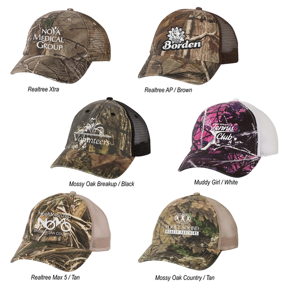 Mesh cap with a low profile, six-panel design, pre-curved visor and... from ASI 88060 Snugz/USA Inc