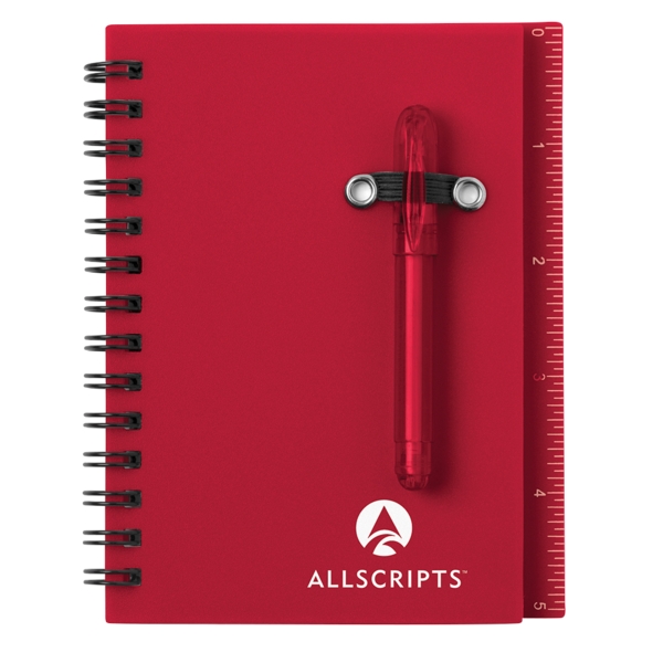 Mini notebook set with 50 sheets of lined paper, pen, self-stick... from ASI 88060 Snugz/USA Inc