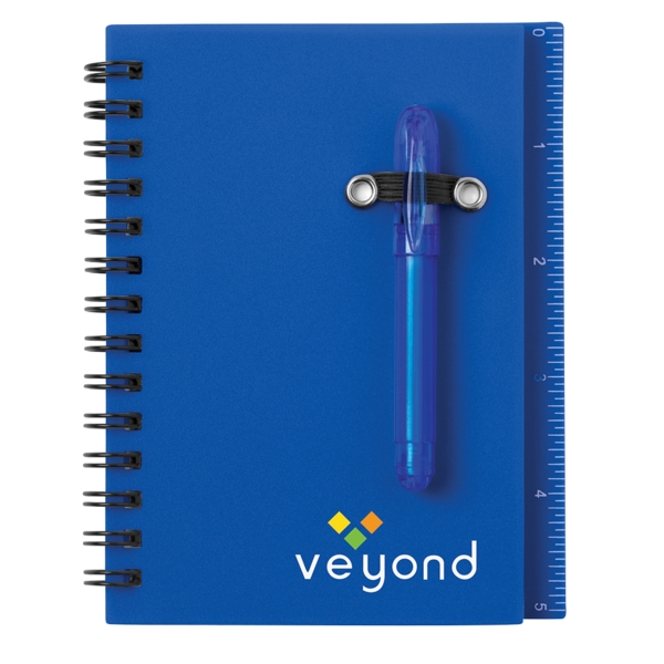 Mini notebook set with 50 sheets of lined paper, pen, self-stick... from ASI 88060 Snugz/USA Inc