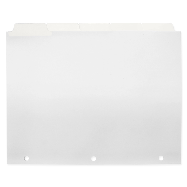 90 lb. white index tabs with square corners, three reinforced holes,... from ASI 54040 Fey Promo