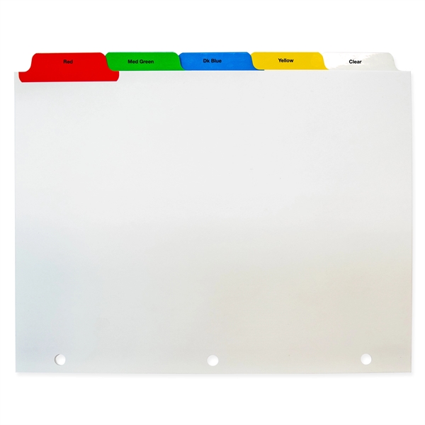 90 lb. white index tabs with square corners, three reinforced holes,... from ASI 54040 Fey Promo