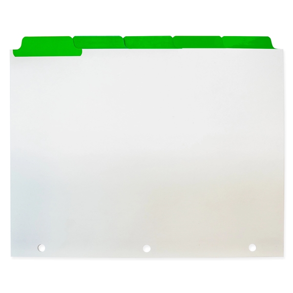90 lb. white index tabs with square corners, three reinforced holes,... from ASI 54040 Fey Promo