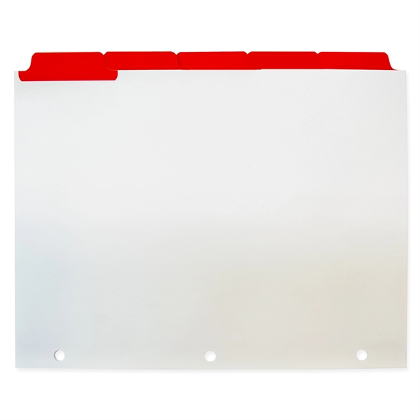 90 lb. white index tabs with square corners, three reinforced holes,... from ASI 54040 Fey Promo