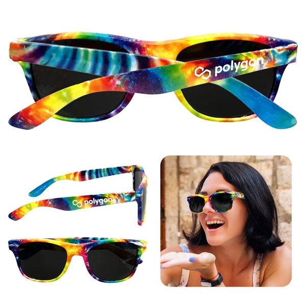 Colorful sunglasses with tie-dye design.... from ASI 52710 Lincoln Line
