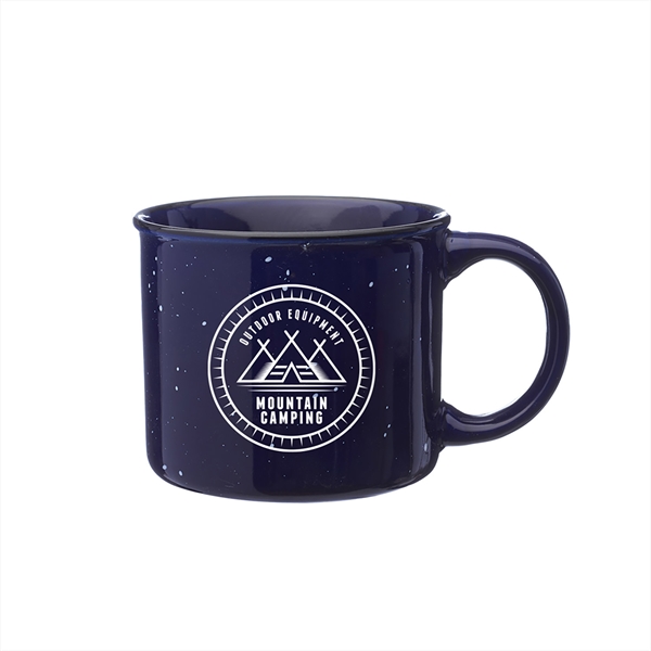 13-ounce ceramic stoneware tin style coffee mug with flared top and... from ASI 62088 IDProductsource