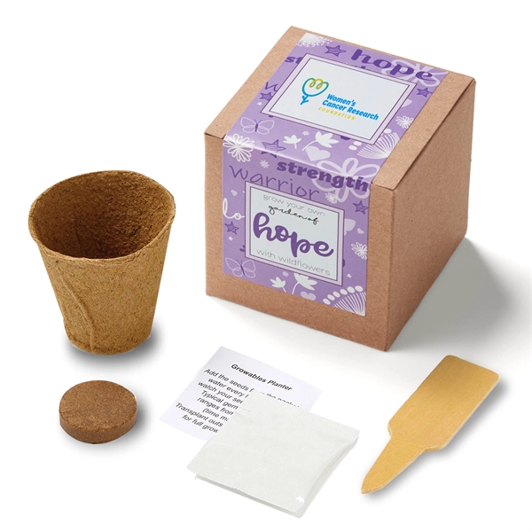 Purple Garden of Hope Seed Planter Kit with reusable planter, soil... from ASI 63549 Jornik Manufacturing Corp