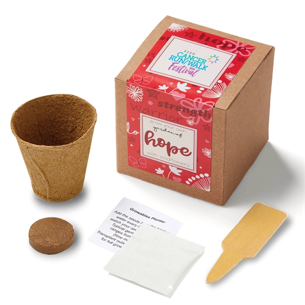 Red Garden of Hope Seed Planter Kit with reusable planter, soil... from ASI 63549 Jornik Manufacturing Corp