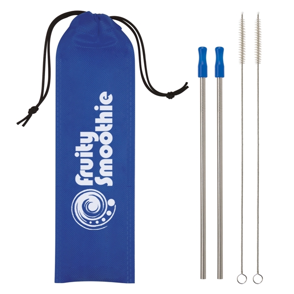 11" x 3 1/8" kit containing two stainless steel straws with... from ASI 61125 Hit Promotional Products / Hit®