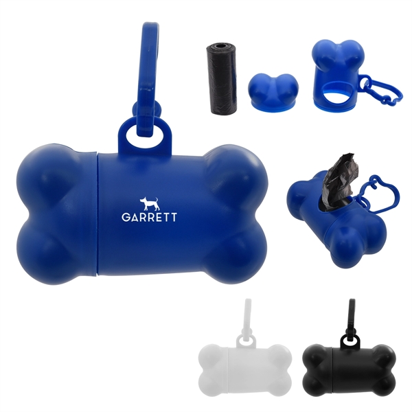 Bone shaped dog bag dispenser that attaches to a leash, belt... from ASI 61125 Hit Promotional Products / Hit®