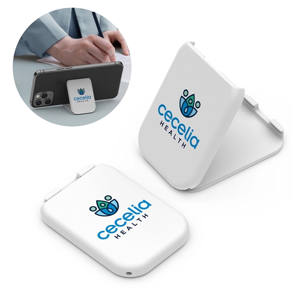 2.4" x 1.69" plastic folding cellphone stand that supports devices in... from ASI 61125 Hit Promotional Products / Hit®