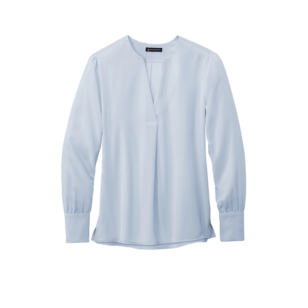 Brooks Brothers Women's Open-Neck Satin Blouse... from ASI 84863 SanMar