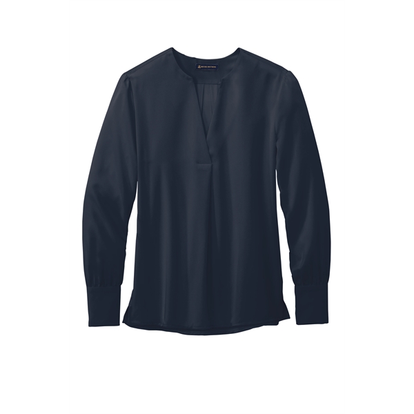 Brooks Brothers Women's Open-Neck Satin Blouse... from ASI 84863 SanMar