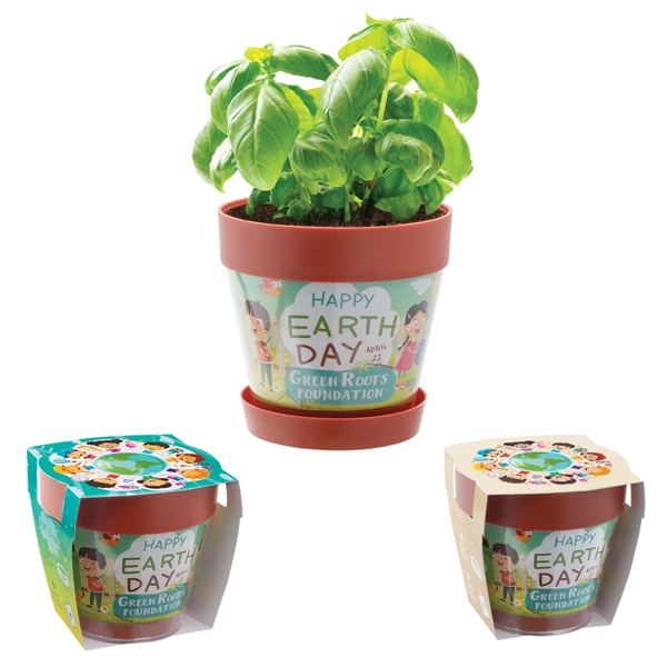 Snap-in blossom kit with plastic flower pot, one seed packet and... from ASI 62190 Illini