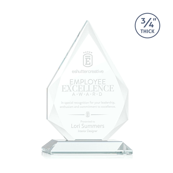 Diamond shape jade color award on a base.... from ASI 84592 St Regis Group / St Regis