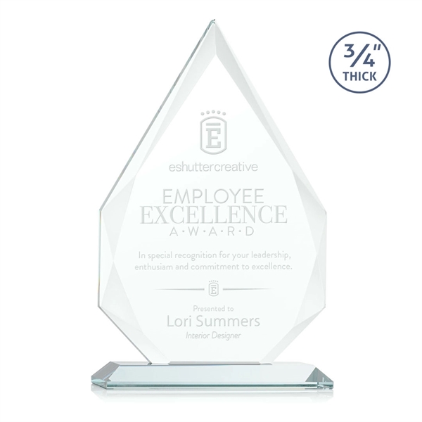 Diamond shape jade color award on a base.... from ASI 84592 St Regis Group / St Regis