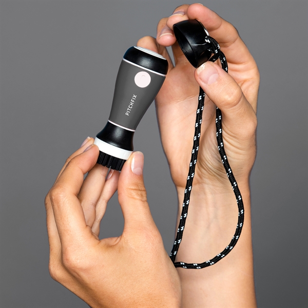 Golf cleaning tool with water spray and hanging cord.... from ASI 52263 EMT