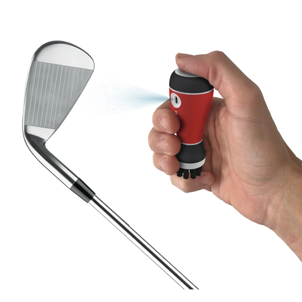 Golf cleaning tool with water spray and hanging cord.... from ASI 52263 EMT