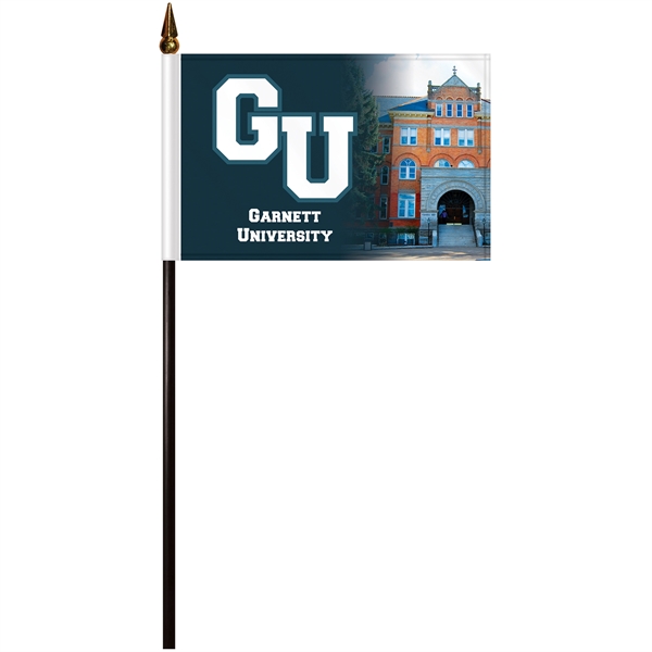 4" x 6" Plastic Liner Stick Flag on a 10" staff.... from ASI 80228 Quinn