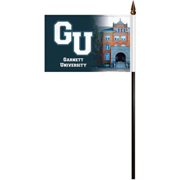 4" x 6" Plastic Liner Stick Flag on a 10" staff.... from ASI 80228 Quinn