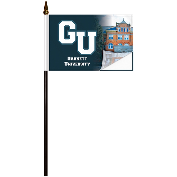 4" x 6" Plastic Liner Stick Flag on a 10" staff.... from ASI 80228 Quinn