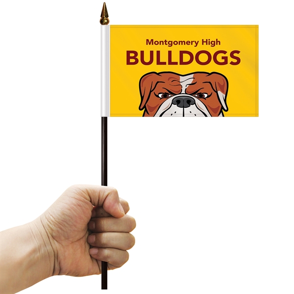 4" x 6" Plastic Liner Stick Flag on a 10" staff.... from ASI 80228 Quinn