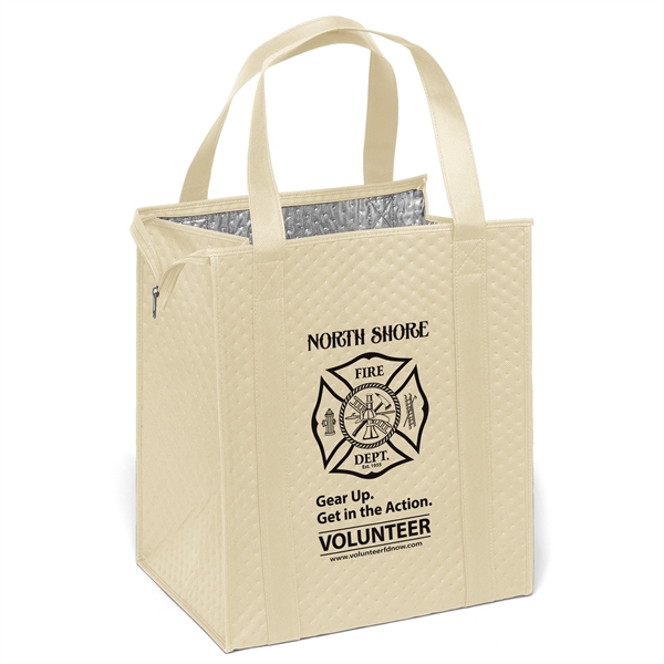 Insulated Non-Woven Tote with thermal foil interior.... from ASI 37940 Bag Makers Inc