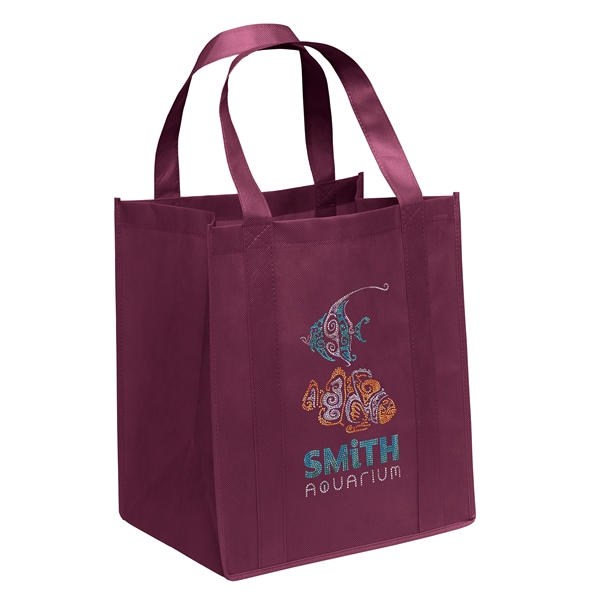 Non-Woven Polypropylene grocery tote with dual reinforced handles.... from ASI 37940 Bag Makers Inc