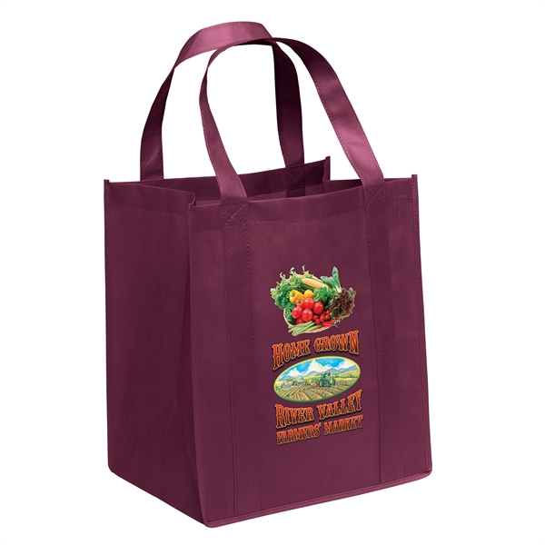 Non-Woven Polypropylene grocery tote with dual reinforced handles.... from ASI 37940 Bag Makers Inc