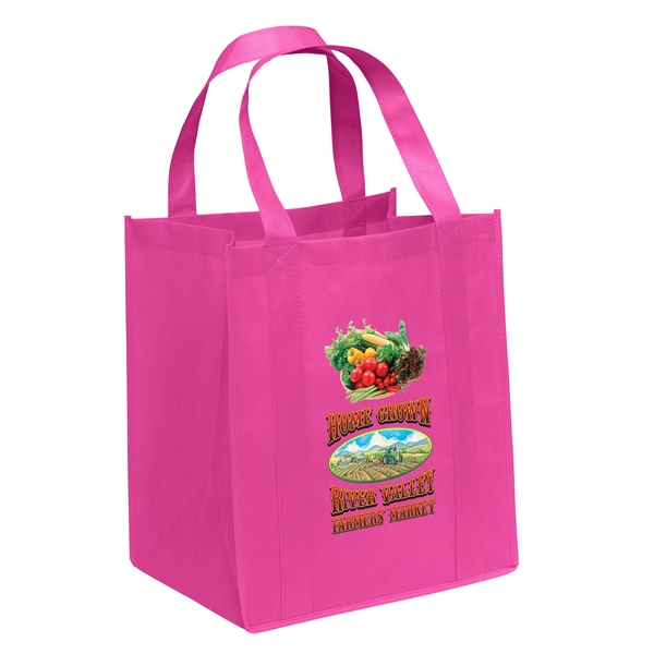 Non-Woven Polypropylene grocery tote with dual reinforced handles.... from ASI 37940 Bag Makers Inc
