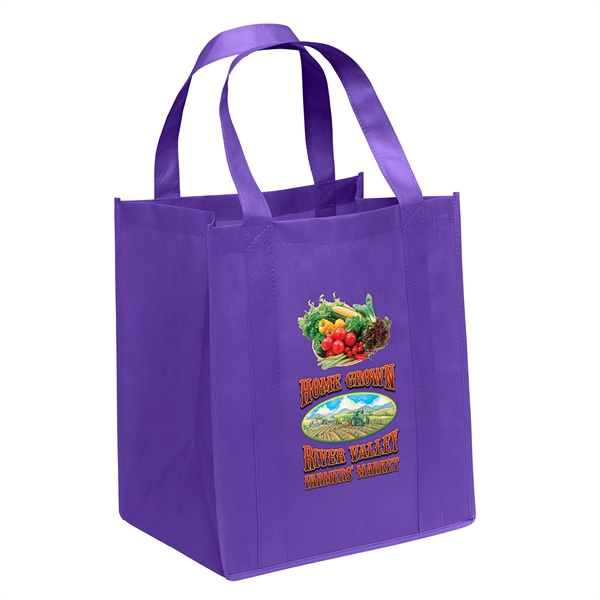 Non-Woven Polypropylene grocery tote with dual reinforced handles.... from ASI 37940 Bag Makers Inc