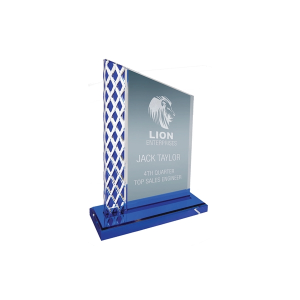8" Blue Unite Diamond Ice Acrylic Award... from ASI 74601 Calico