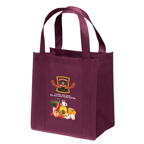 Non-Woven Polypropylene grocery tote with dual reinforced handles.... from ASI 37940 Bag Makers Inc