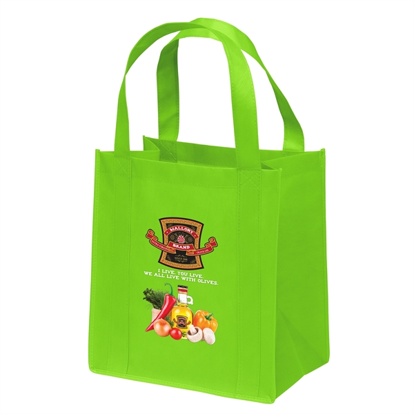 Non-Woven Polypropylene grocery tote with dual reinforced handles.... from ASI 37940 Bag Makers Inc