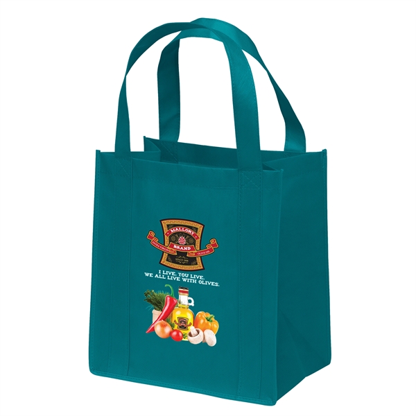 Non-Woven Polypropylene grocery tote with dual reinforced handles.... from ASI 37940 Bag Makers Inc