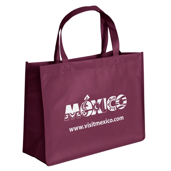 Non-Woven Polypropylene Tote with strong stitched seams and side/bottom gussets.... from ASI 37940 Bag Makers Inc