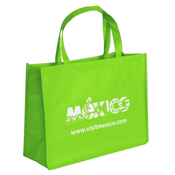 Non-Woven Polypropylene Tote with strong stitched seams and side/bottom gussets.... from ASI 37940 Bag Makers Inc