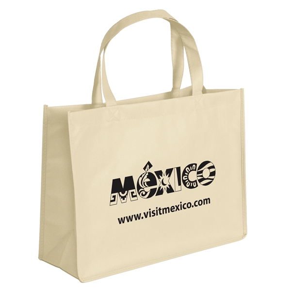 Non-Woven Polypropylene Tote with strong stitched seams and side/bottom gussets.... from ASI 37940 Bag Makers Inc