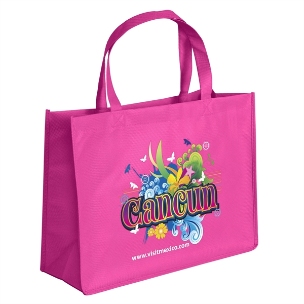 Non-Woven Polypropylene Tote with strong stitched seams and side/bottom gussets.... from ASI 37940 Bag Makers Inc