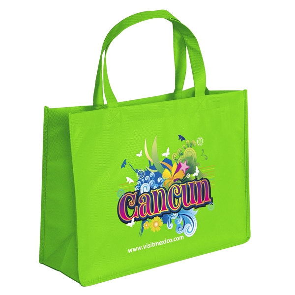 Non-Woven Polypropylene Tote with strong stitched seams and side/bottom gussets.... from ASI 37940 Bag Makers Inc