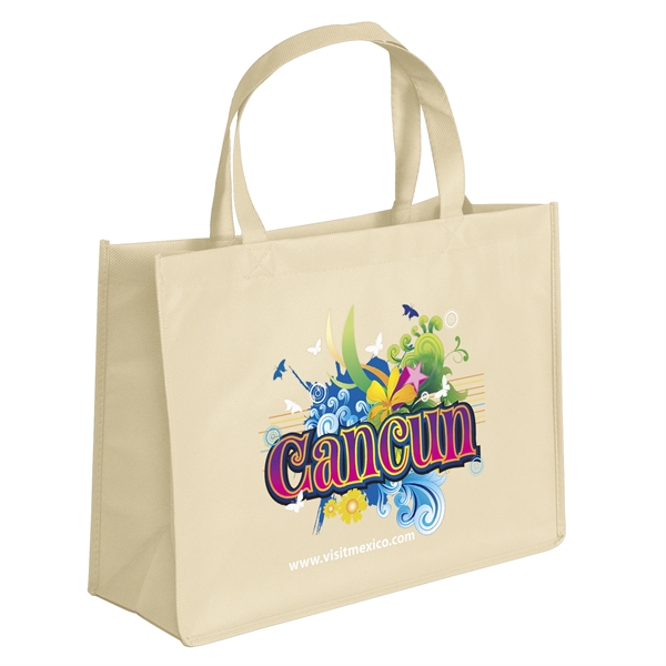 Non-Woven Polypropylene Tote with strong stitched seams and side/bottom gussets.... from ASI 37940 Bag Makers Inc