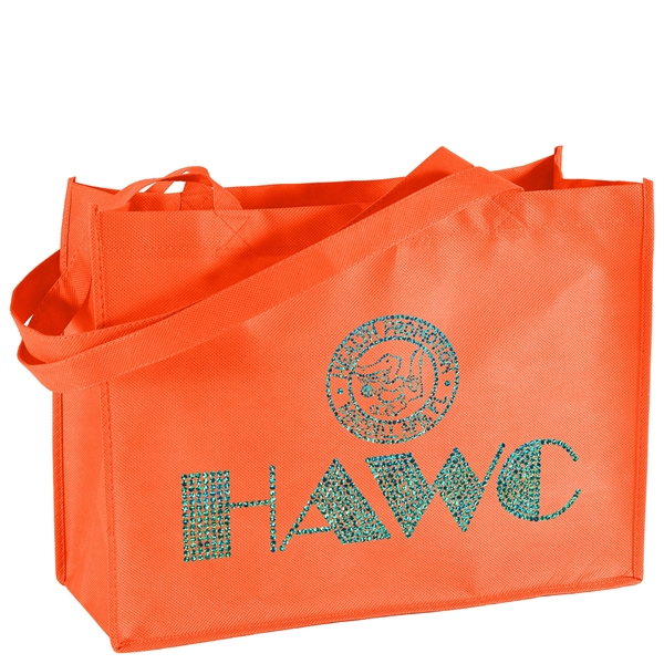 Non-Woven Polypropylene Tote with strong stitched seams and side/bottom gussets.... from ASI 37940 Bag Makers Inc