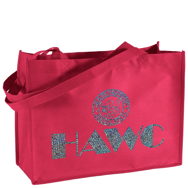 Non-Woven Polypropylene Tote with strong stitched seams and side/bottom gussets.... from ASI 37940 Bag Makers Inc