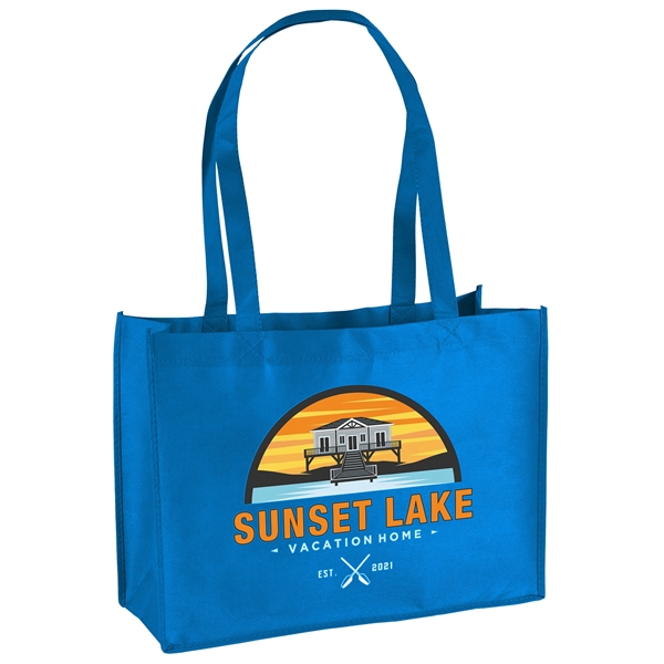 Non-Woven Polypropylene Tote with strong stitched seams and side/bottom gussets.... from ASI 37940 Bag Makers Inc