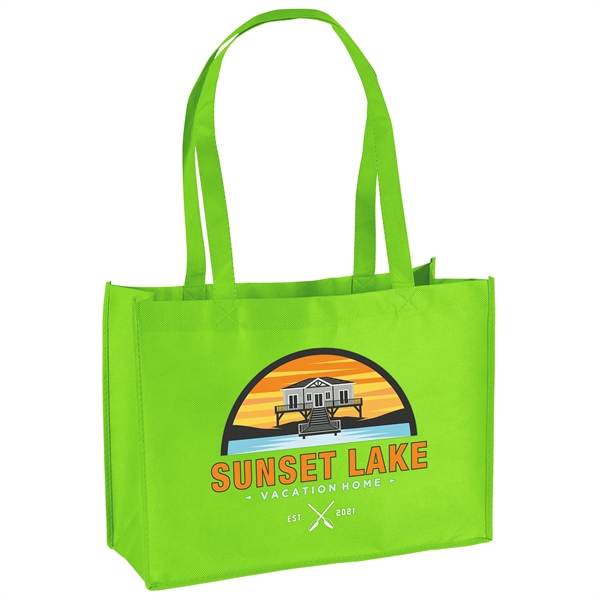 Non-Woven Polypropylene Tote with strong stitched seams and side/bottom gussets.... from ASI 37940 Bag Makers Inc