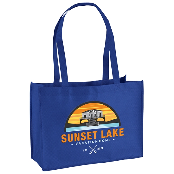 Non-Woven Polypropylene Tote with strong stitched seams and side/bottom gussets.... from ASI 37940 Bag Makers Inc