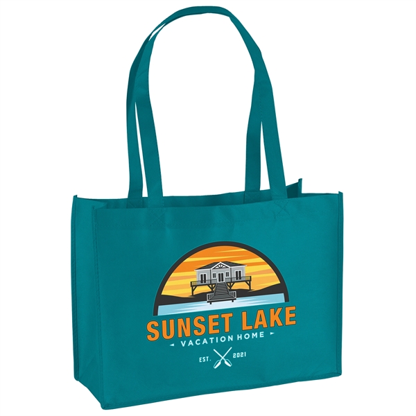 Non-Woven Polypropylene Tote with strong stitched seams and side/bottom gussets.... from ASI 37940 Bag Makers Inc