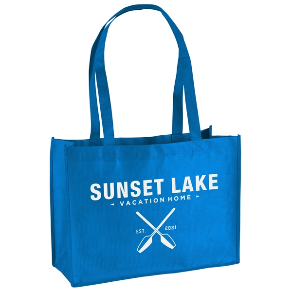 Non-Woven Polypropylene Tote with strong stitched seams and side/bottom gussets.... from ASI 37940 Bag Makers Inc