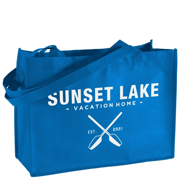 Non-Woven Polypropylene Tote with strong stitched seams and side/bottom gussets.... from ASI 37940 Bag Makers Inc