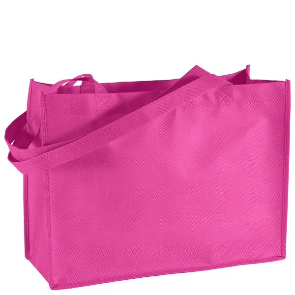 Non-Woven Polypropylene Tote with strong stitched seams and side/bottom gussets.... from ASI 37940 Bag Makers Inc